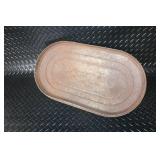 Vintage Oval Metal Wash Tub with Lid and Handles