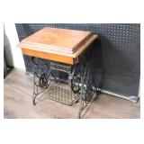 Vintage Singer Treadle Sewing Machine Table with Wood Cabinet