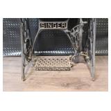 Vintage Singer Treadle Sewing Machine Table with Wood Cabinet