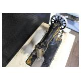 Vintage Singer Treadle Sewing Machine with Cabinet and Dome Cover