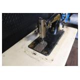 Vintage Singer Treadle Sewing Machine with Cabinet and Dome Cover