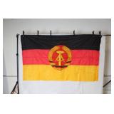 East German DDR Flag with Emblem, 36x60 Inches