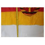 East German DDR Flag with Emblem, 36x60 Inches