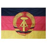 East German DDR Flag with Emblem, 36x60 Inches
