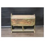 Vintage Wooden Drop Leaf Magazine Table with Ornate Carving