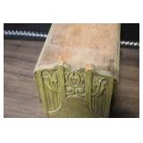 Vintage Wooden Drop Leaf Magazine Table with Ornate Carving