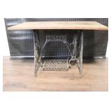 Vintage Singer Treadle Sewing Machine Table with Cast Iron Base