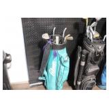 Lot of 3 Golf Club Sets with Bags and Pull Carts