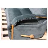 Double Reclining Loveseat with Wood Accents