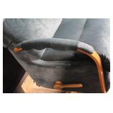 Double Reclining Loveseat with Wood Accents