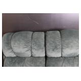Double Reclining Loveseat with Wood Accents