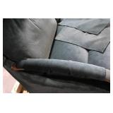 Double Reclining Loveseat with Wood Accents
