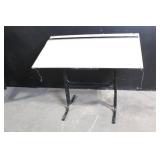 Mayline Mobile-D Adjustable Drafting Table with Black Metal Base