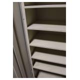 Metal Storage Cabinet with Shelves and Locking Doors
