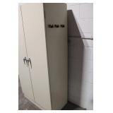 Metal Storage Cabinet with Shelves and Locking Doors