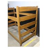 Wooden Bunk Bed Frame with Ladder