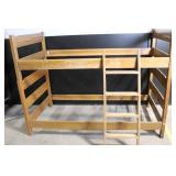 Wooden Bunk Bed Frame with Ladder