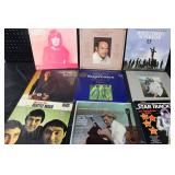 Collection of 9 Vintage Vinyl Records Assorted Genres