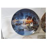 Assorted Collectibles and Decor Lot Including Bradford Exchange Plates, Coin Banks, and Cross Plaque