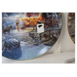 Assorted Collectibles and Decor Lot Including Bradford Exchange Plates, Coin Banks, and Cross Plaque
