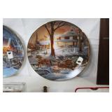 Assorted Collectibles and Decor Lot Including Bradford Exchange Plates, Coin Banks, and Cross Plaque