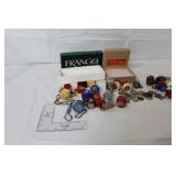 Collection of Vintage Coin Holders and Mixed Coins