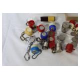 Collection of Vintage Coin Holders and Mixed Coins