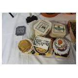 Vintage Halloween Buckets, Coasters, Bottle Caps, Guitar Decor, and Collectibles Lot