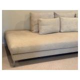 Modern Beige L-Shaped Sectional Sofa with Chaise