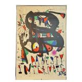 LLSTR - Framed Joan Miro Amnesty International 1977 Lithograph Poster