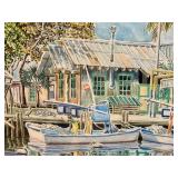 LLSTR - Paul Arsenault Signed Framed Original Watercolor Coastal Scene