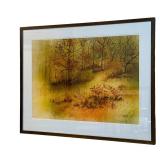 LLSTR - Framed Gerald Korte Original Watercolor Landscape