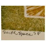 LLSTR - Vintage Framed Etching Print by Bill Ellingson - Earth Space