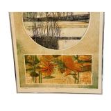 LLSTR - Vintage Framed Etching Print by Bill Ellingson - Earth Space