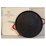 LLSTR - Mario Batali by Dansk 15-Inch Classic Enameled Cast Iron Pizza Pan Red