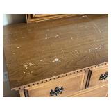 LLBR - Vintage Davis Cabinet Company Chambord Walnut Dresser with Mirror