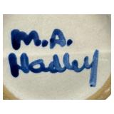 PTRY - M.A. Hadley Pottery Country Scene Teapot with 8 Teacups Hand-Painted