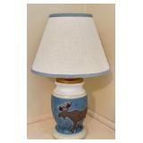 LLBR - Stoneware Moose Table Lamp with Shade