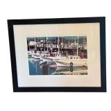 LLBR - Professionally Framed David Matthew Photographic Print - Boats at Harbor