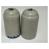 PTRY - M.A. Hadley Pottery Hand Painted Farmer and Wife Salt and Pepper Shakers