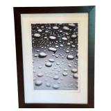 Framed Abstract Raindrop Photograph by David Matthews