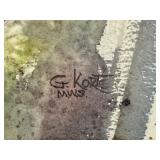 Framed Original Watercolor of Daisies by Gerald Korte