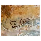 Framed Original Watercolor by Gerald Korte