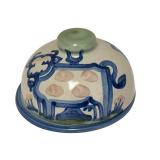 PTRY - M.A. Hadley Domed Covered Cheese or Butter Dish with Cow Design