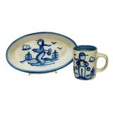 PTRY - M.A. Hadley Pottery The Skier Tray and Mug Set