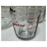 PTRY - Collection of 5 Glass Measuring Cups and Williams Sonoma Stainless Measuring Spoons