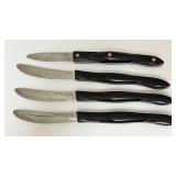 Set of 4 Cutco Kitchen Knives with Black Handles