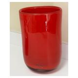 Henry Dean Red Art Glass Vase