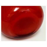 Henry Dean Red Art Glass Vase