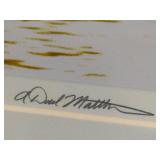 LLBR - David Matthew Signed Photographic Print Geese on Lake, Professionally Framed